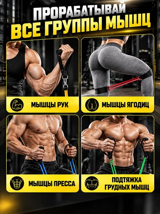 Homemade Набор трубчатых эспандеров, синий, фото 5