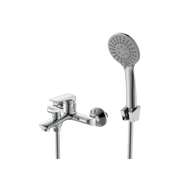 Фото товара на маркетплейсе wildberries Смеситель для ванны и душа с ручной лейкой и держателем