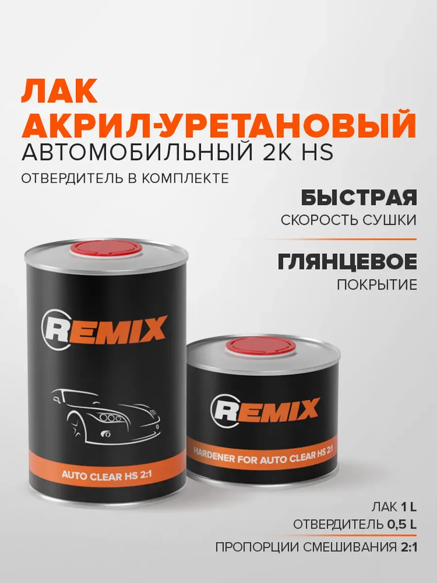 Лак акрил-уретановый автомобильный 2К комплект