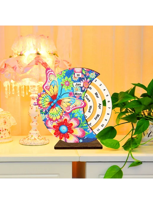 Цветочная бабочка №1 Diamond Painting, деревянный календ, д, вариант, фото 4