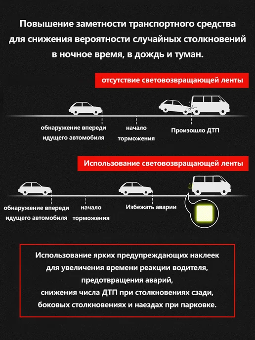 Светоотражающая клейкая лента самоклеящаяся, вариант, фото 3