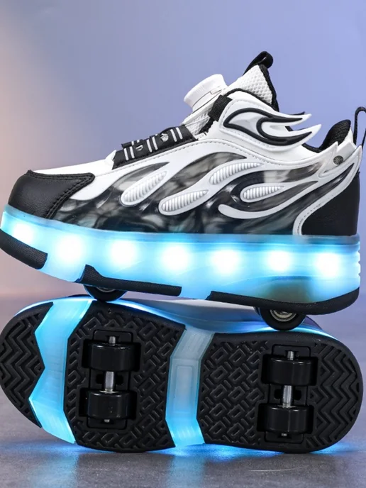 Heelys Красивый Кроссовки ролики с подсветкой для девочки 37, серый, фото 4