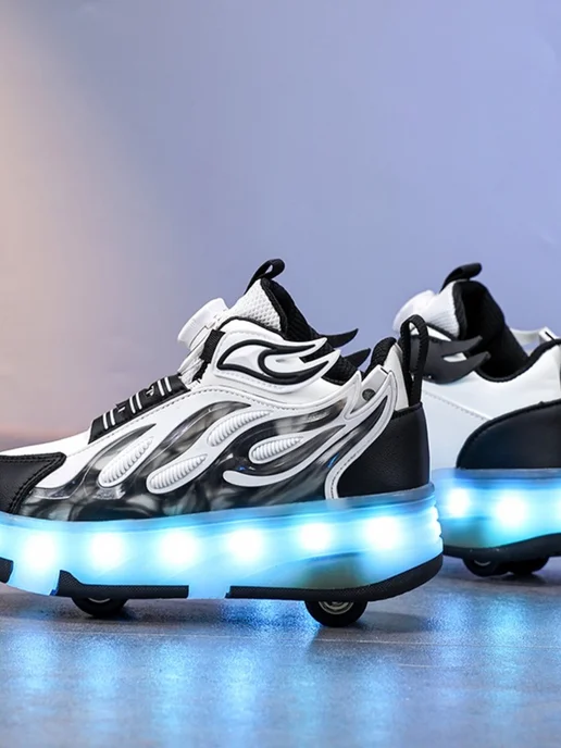 Heelys Красивый Кроссовки ролики с подсветкой для девочки 37, серый, фото 5