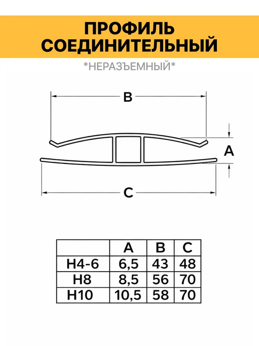 МЕГАУРОЖАЙ Профиль соединительный неразъемный 10мм, 1м - 6шт, 1 м, 3 шт, фото 5