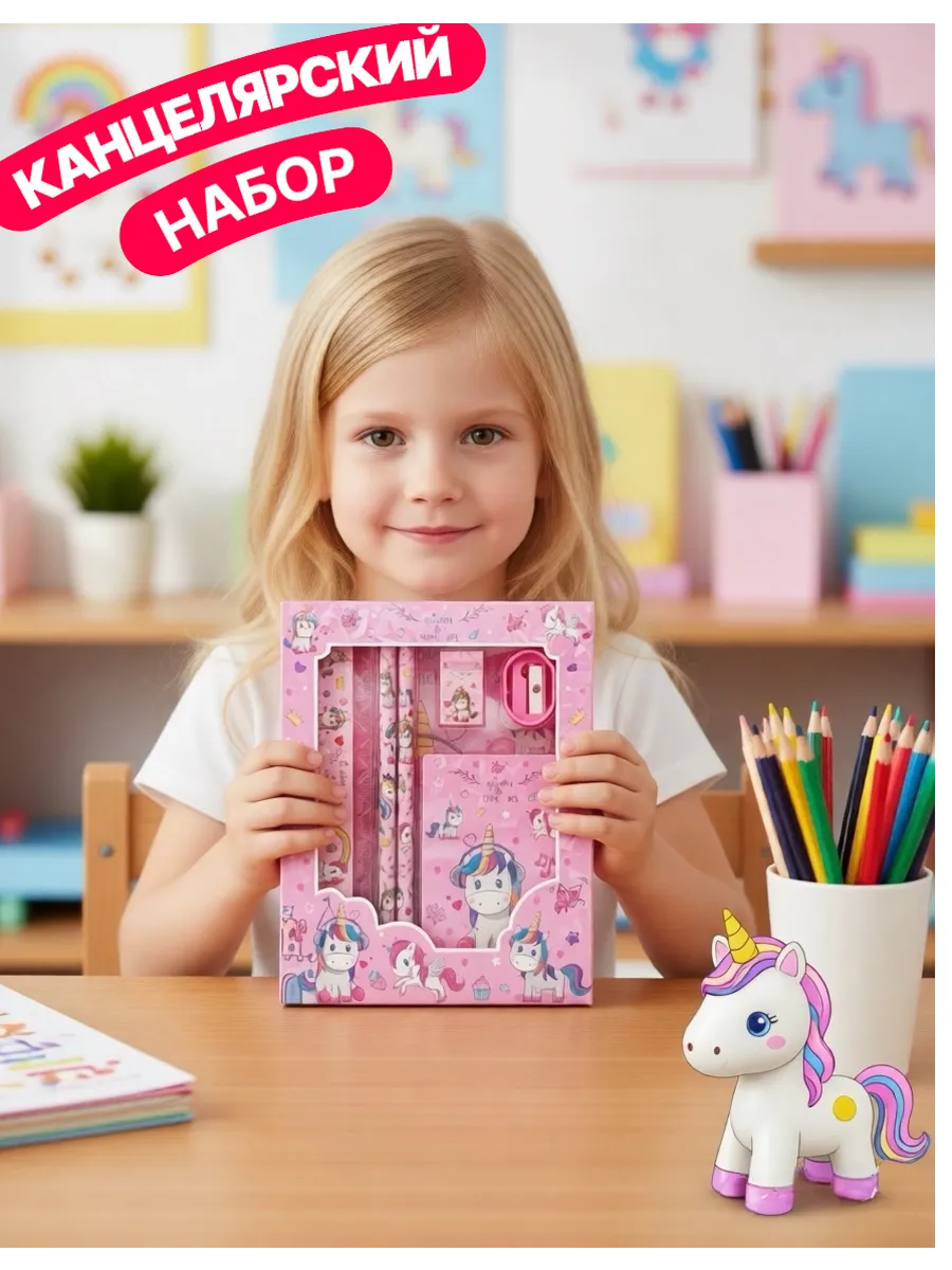 Канцелярский набор Единорог