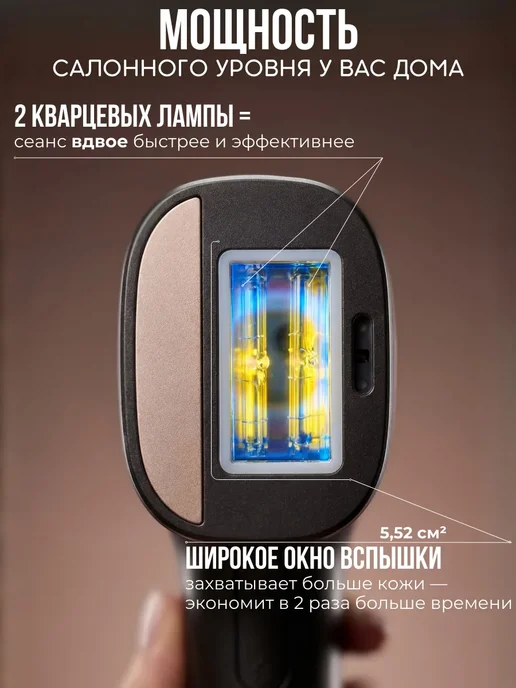 idealius Фотоэпилятор лазерный для удаления волос профессиональный, серый, фото 2