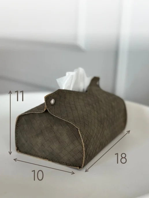 DE.STORE Салфетница из экокожи, зеленый, фото 3