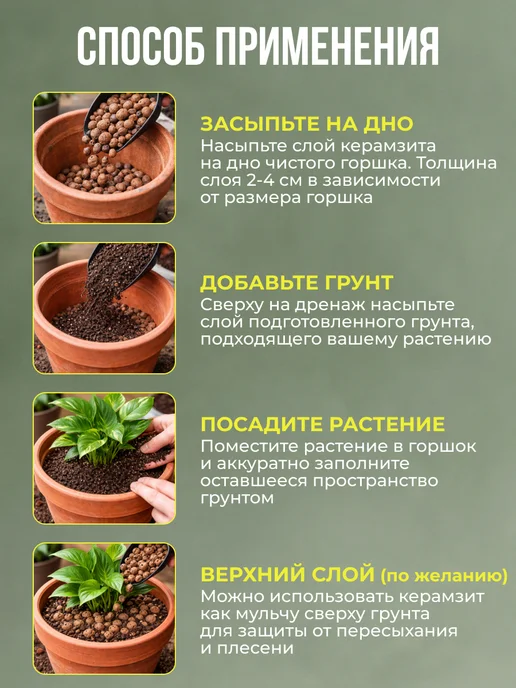 Садовита Керамзитовый дренаж 2л средний, 1 л, фото 3
