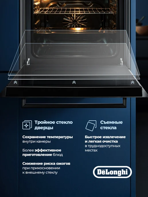 DeLonghi Электрический духовой шкаф DEO 625 NB AMALIA встраиваемый, вариант, фото 3