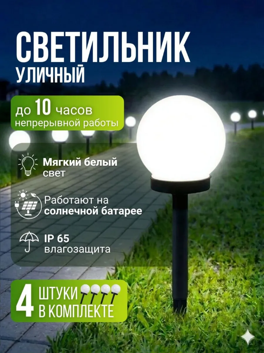 Уличные светильники на солнечной батарее
