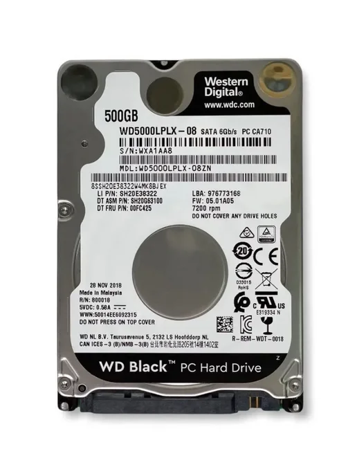 Western Digital 500 ГБ Внутренний жесткий диск Black WD5000LPLX, 500 ГБ, фото 2