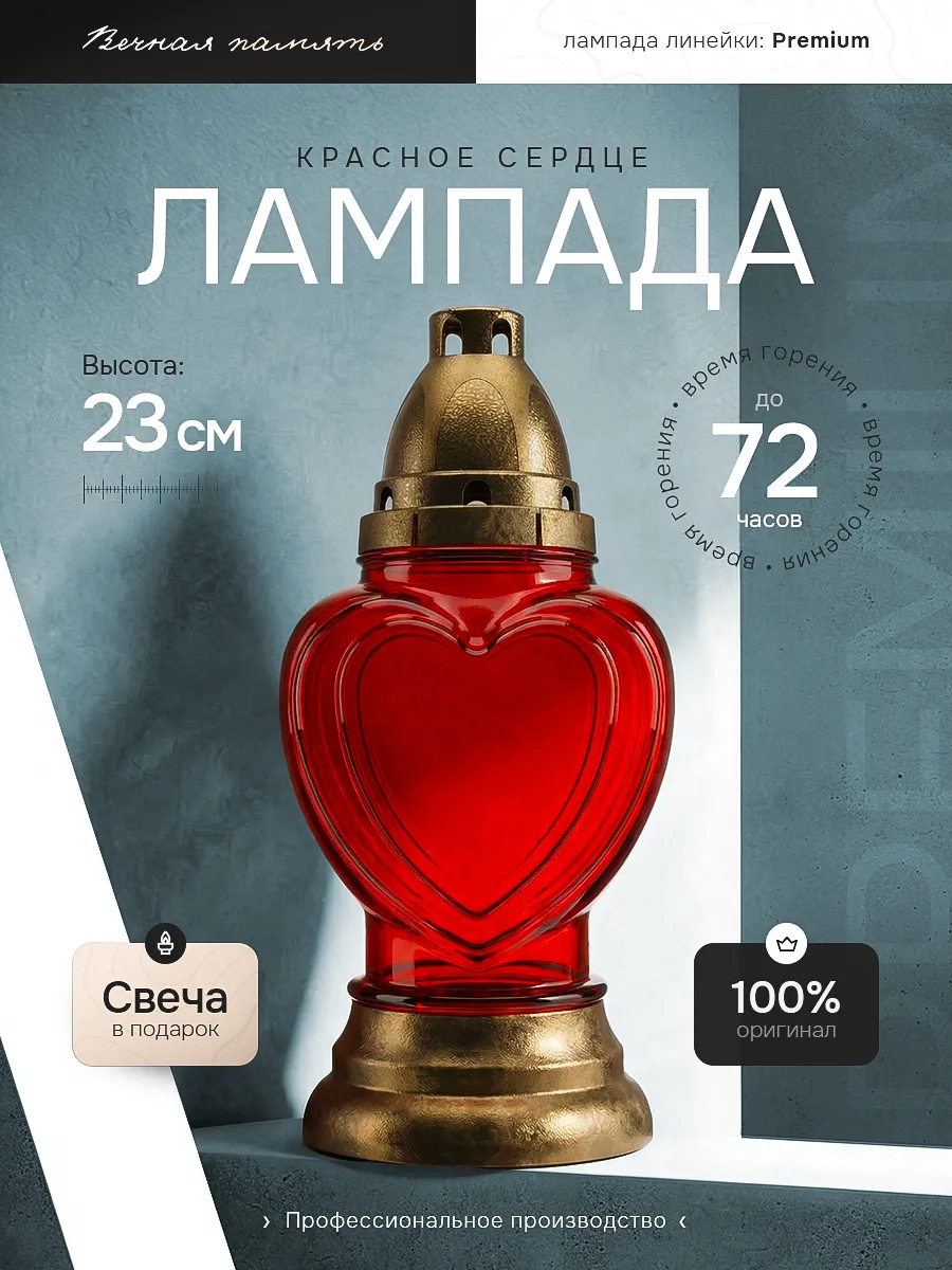 Лампада на кладбище для могилы неугасимая со свечей