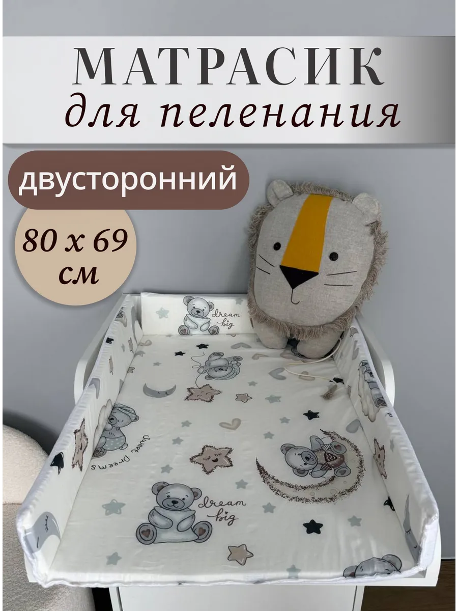 Матрасик для пеленального столика двусторонний