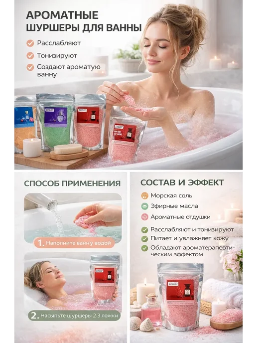 ами88 Английская соль для ванны магниевая ароматизированная рандом…, вариант, фото 2