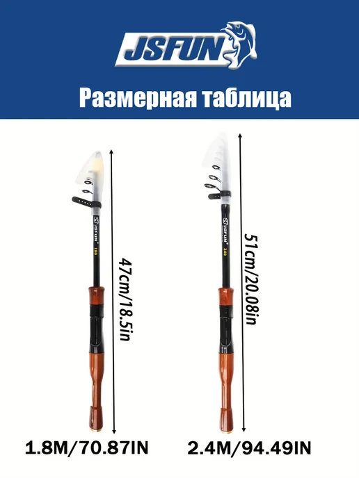 Карбоновое телескопическое удилище, вариант, фото 2