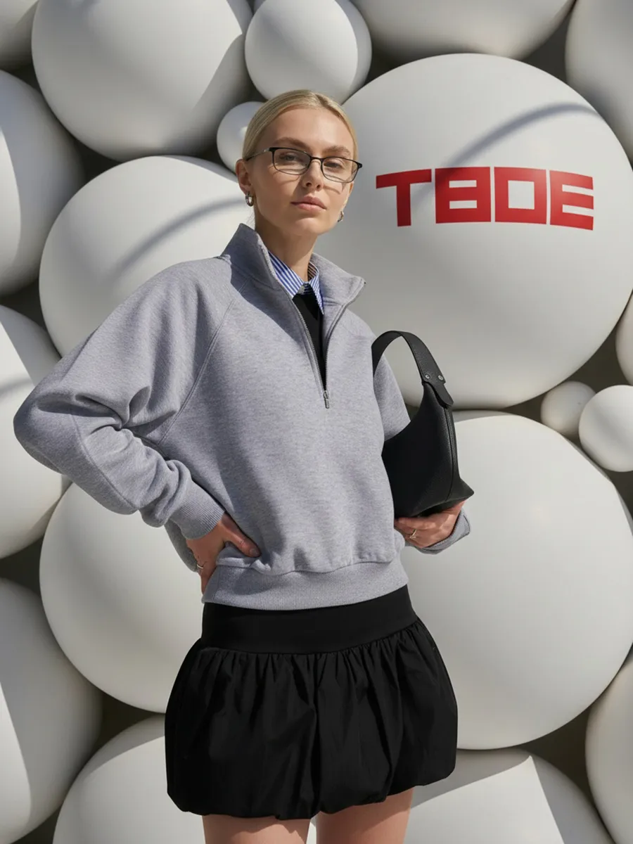 Толстовка Half Zip с высоким горлом