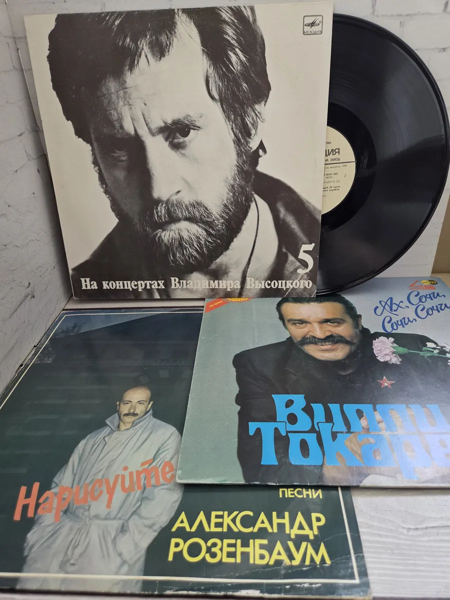 Советские виниловые пластинки, жанр бардовская песня (3 шт)