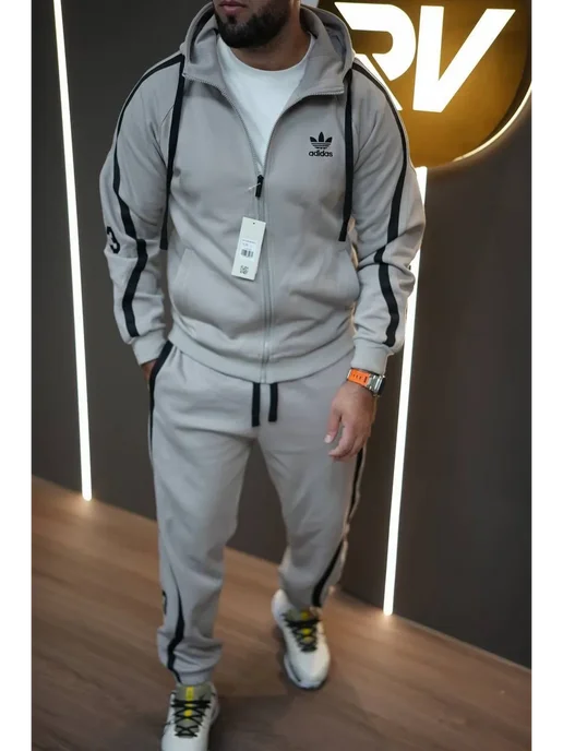 KING SPORT SUIT Осенний спортивный костюм черный, серый
