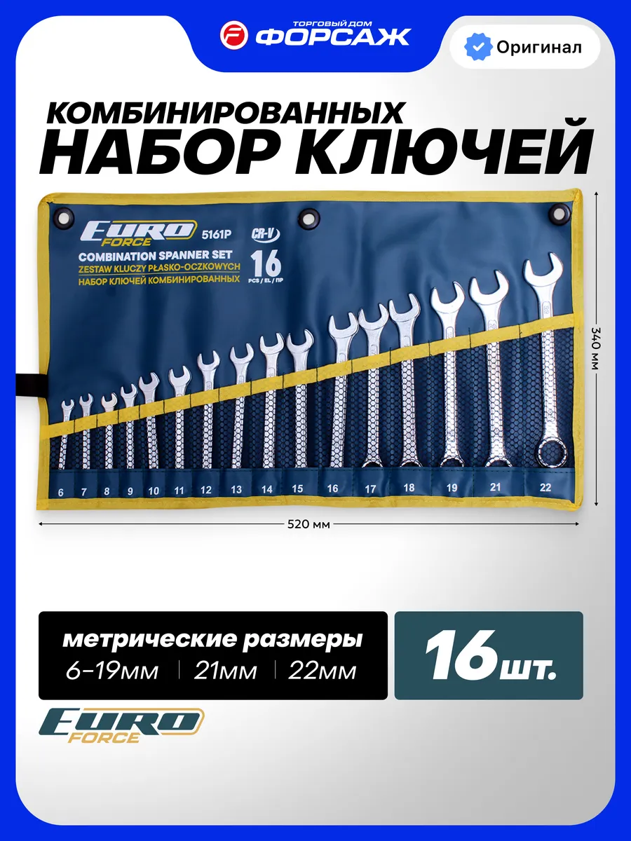 Ключи комбинированные 16 предметов