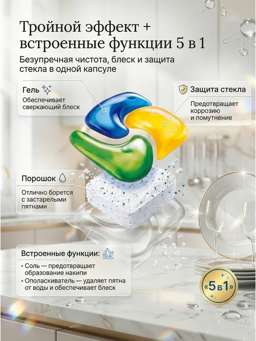 Fairy Капсулы для посудомоечной машины Platinum Лимон 96 штук, 96 шт, фото 3