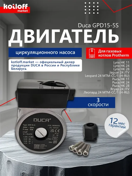Protherm Двигатель насоса Duca GPD15-5S для котла, вариант