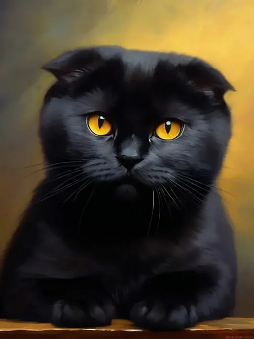 000 Art Hobby Home Картина по номерам Черный котенок 40х50 см, 40x50 см, фото 2