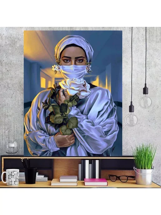 000 Art Hobby Home Картина по номерам Врач и белая роза 40х50 см, 40x50 см, фото 2