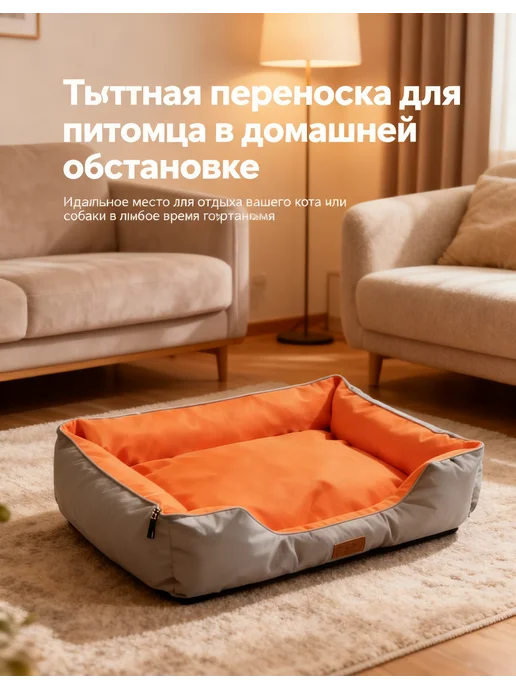Лежанка собаки кошки разборная двусторонняя M 50x40 см, 50x40 см, фото 2