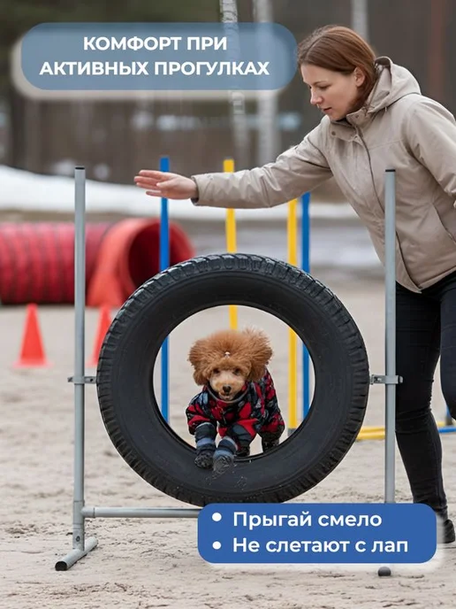 ForMyDogs Ботинки для собак мелких пород TDSH0070, синий, фото 5
