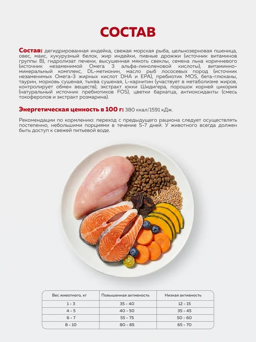 Сухой корм ЗООГУРМАН Кошек Red для собак, стерилизованные, индейка, 5 кг, фото 4