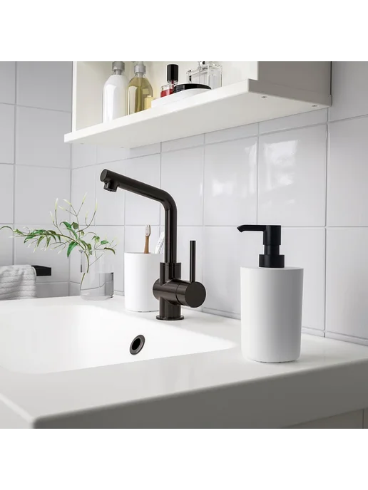 IKEA Набор мыльница, дозатор для мыла, стакан для зубных щеток, вариант, фото 3