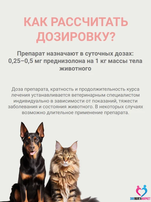 Nita-Farm Преднифарм Таб 4 мг для кошек и собак, 20таб, 40 10, фото 4