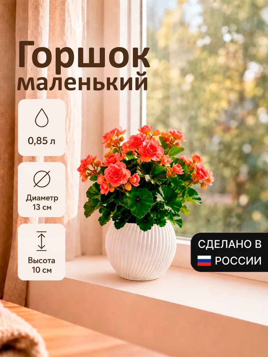 Дизайнерский горшок для цветов круглый, сфера