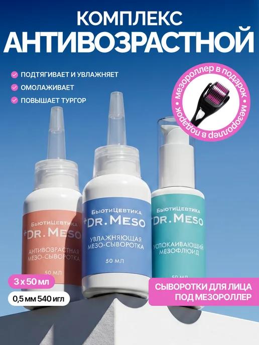 БьютиЦевтика Антивозрастной комплекс сывороток для лица для мезороллера, вариант