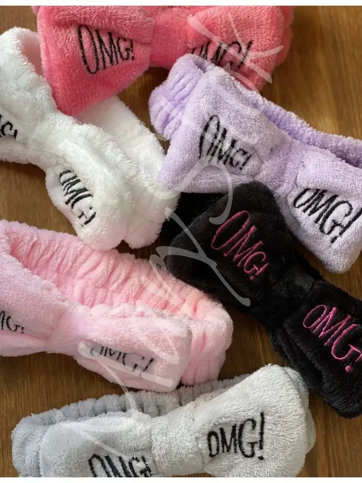 Повязка косметическая на голову OMG, белый, фото 4