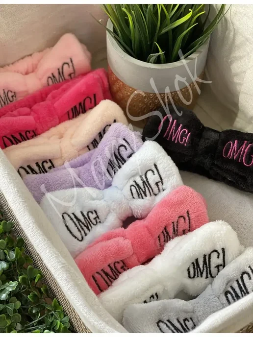 Повязка косметическая на голову OMG, белый, фото 5