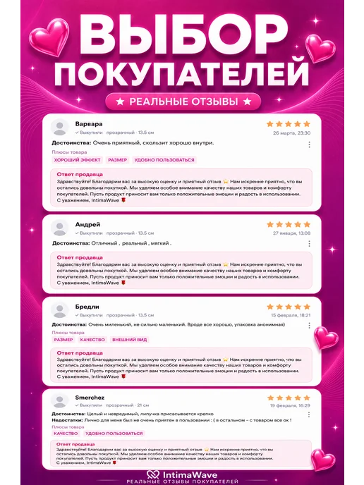 Intima Wave Дилдо 21 см фаллоимитатор реалистичный прозрачный, белый, фото 2