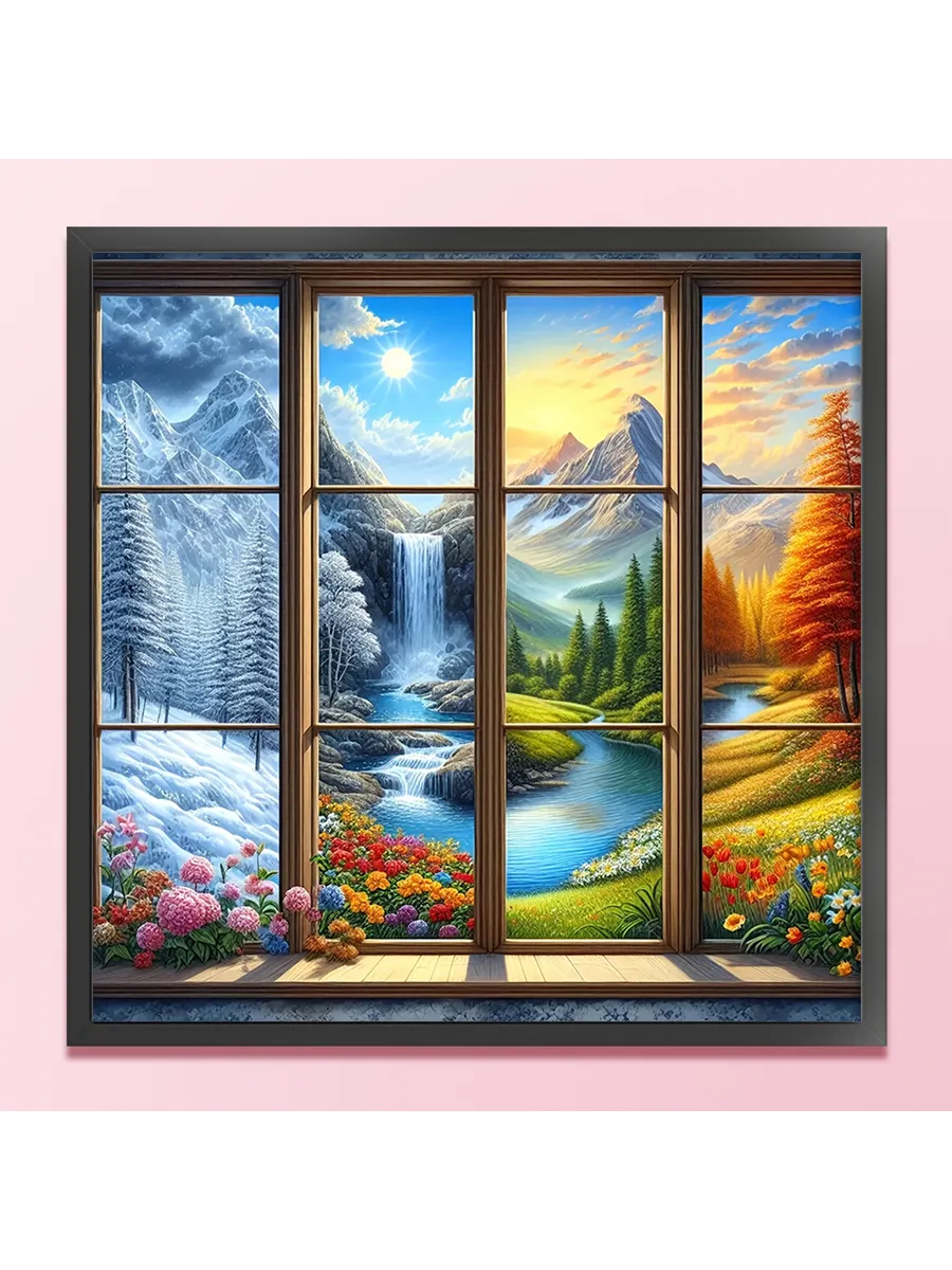 Набор для вышивки Four Seasons Castle 14CT DIY 40х40 см
