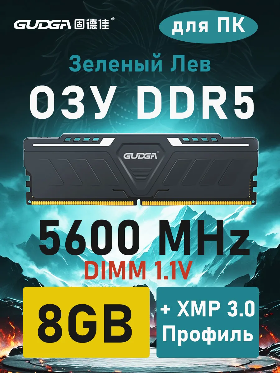 GUDGA Оперативная память для ПК DDR5 8 Gb 5600 MHz озу DIMM