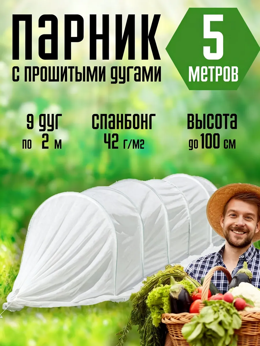 Парник теплица арочная 62545131461-66 5.65х2.68х1.86м Плас
