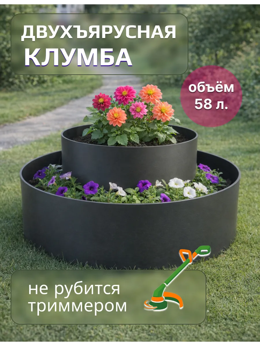 Клумба садовая для цветов