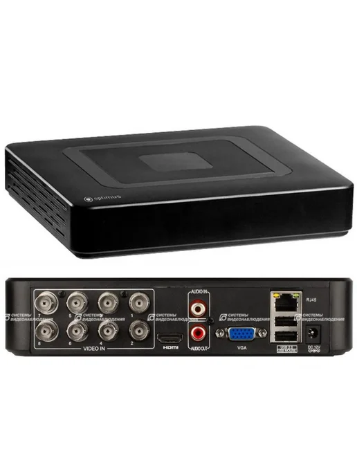 Optimussecurity Optimus AHDR-4008L_V.3 Регистратор аналог 5Мп + IP 8Мп, черный, фото 2
