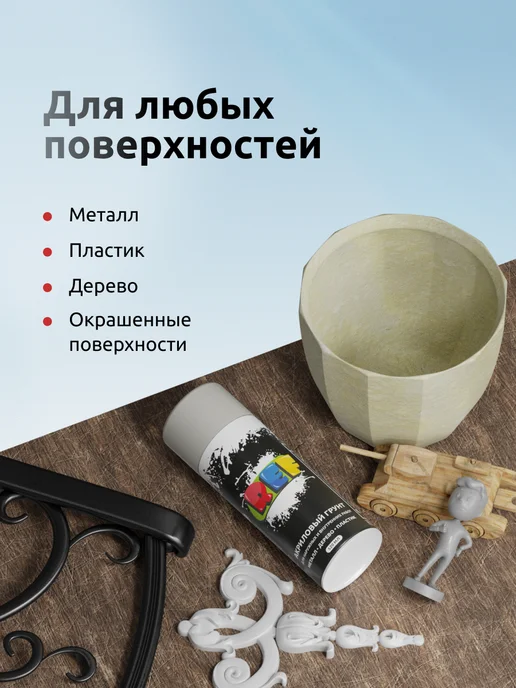 Ref Грунтовка автомобильная акриловая 520 мл Серая (Короб 6 шт), 520 мл, 6 шт, фото 5