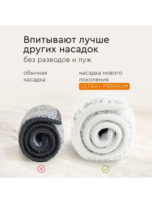 Насадка на швабру Fast Clean Ultra+ из микрофибры, вариант, фото 2