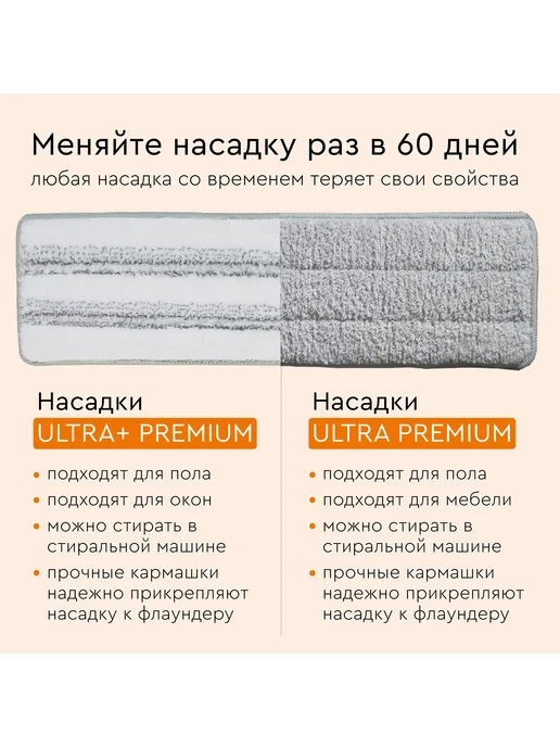 Насадка на швабру Fast Clean Ultra+ из микрофибры, вариант, фото 3