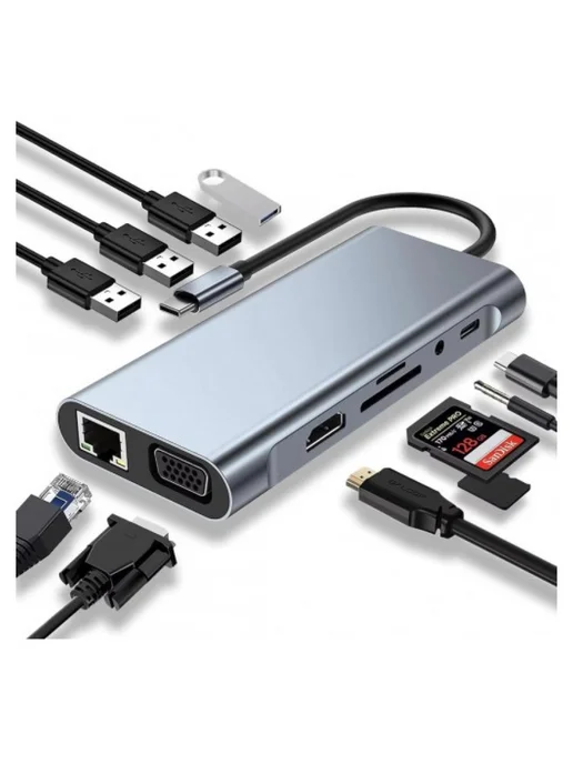 KS-is Док станция KS-099M USB Type C 11 в 1, вариант, фото 5