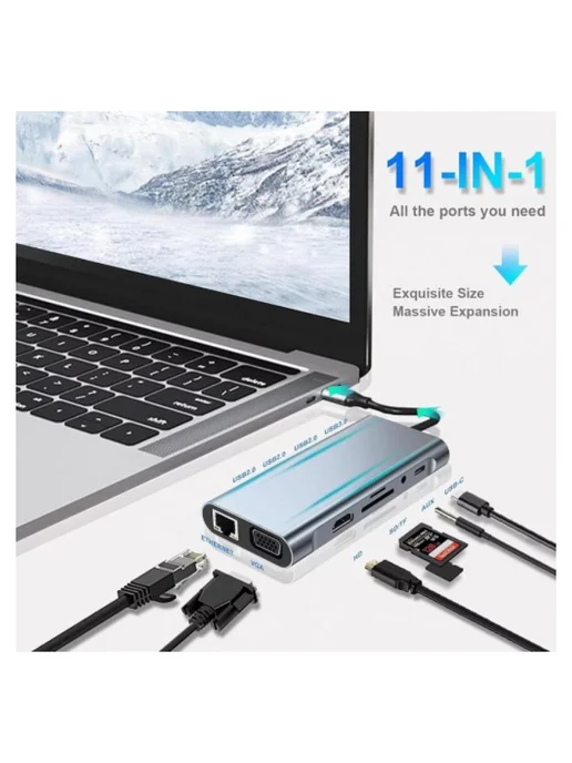 KS-is Док станция KS-099M USB Type C 11 в 1, вариант, фото 7