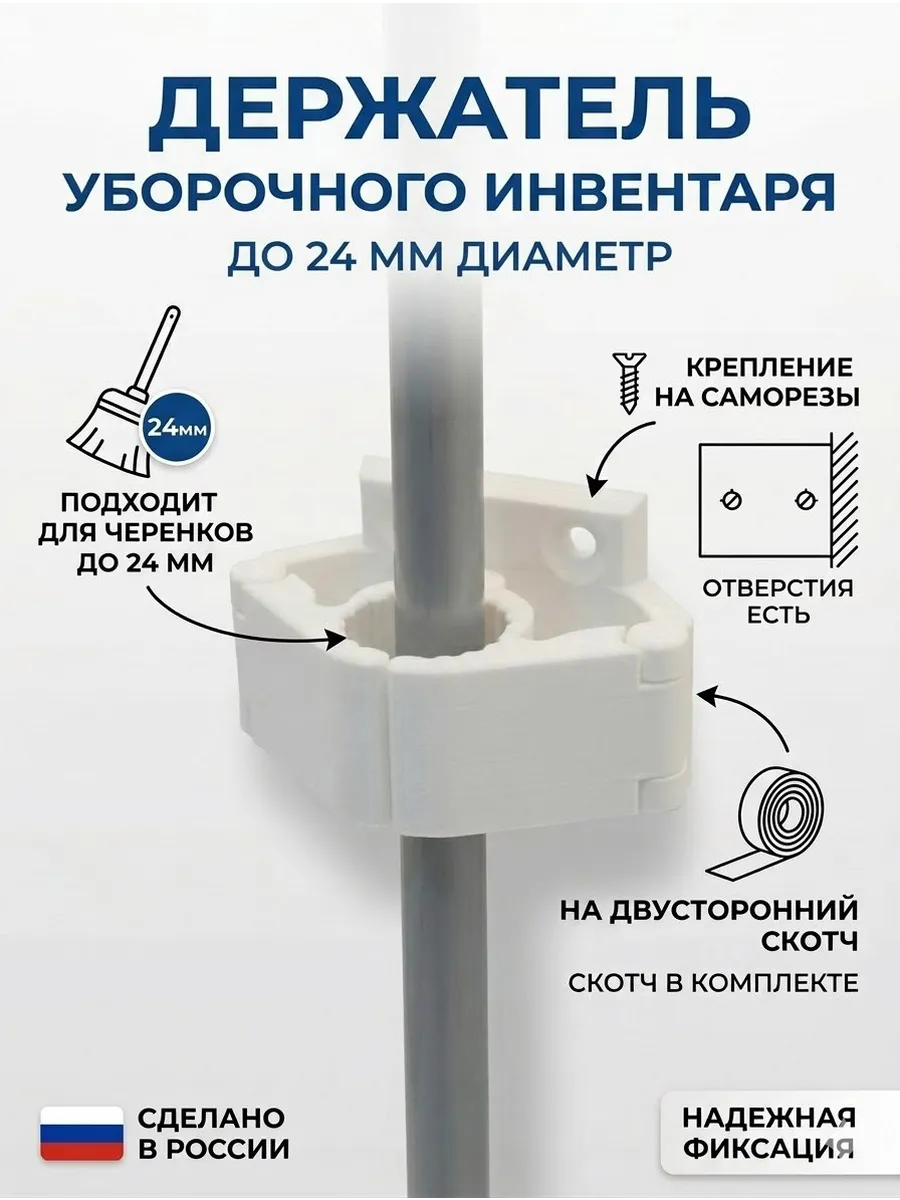Держатель для швабр и инвентаря настенный