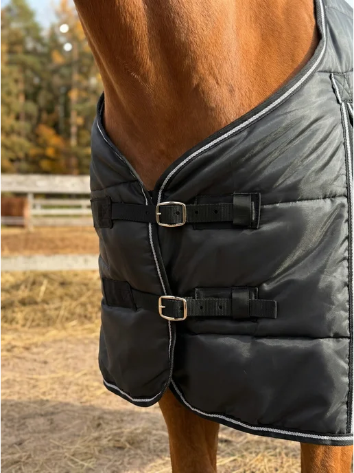 TAYA equestrianism Попона для лошадей денниковая, черный, фото 5