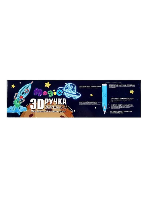Розовая светящаяся 3D ручка с подставкой, розовый, фото 4